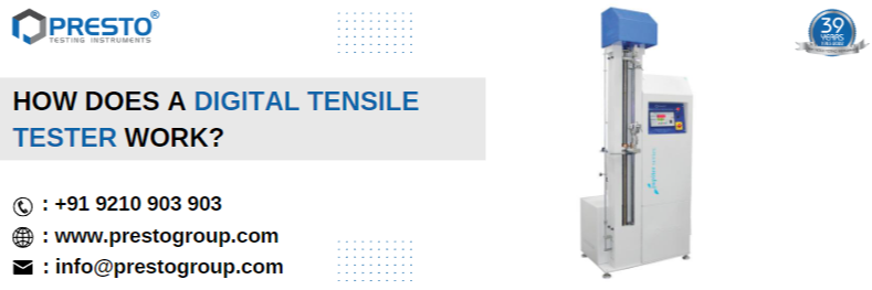 How does a digital tensile tester work?